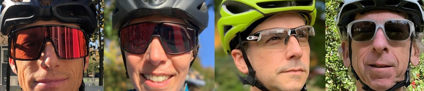 men and woman wearing cycling glasses