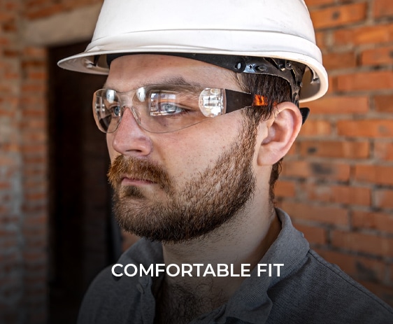 Worker wearing Comfortable Fit Prescription Safety Glasses