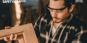 man working using safety glasses