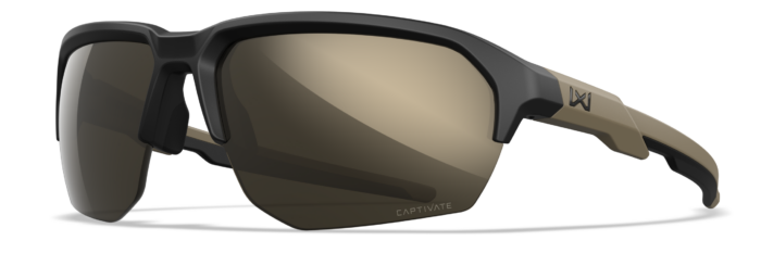 Wiley X JAKL safety sunglasses, Matte Black Frame with Captivate Tungsten Mirror Lenses