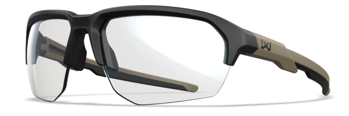 Wiley X JAKL safety sunglasses, Matte Black Frame with Tan Temples
