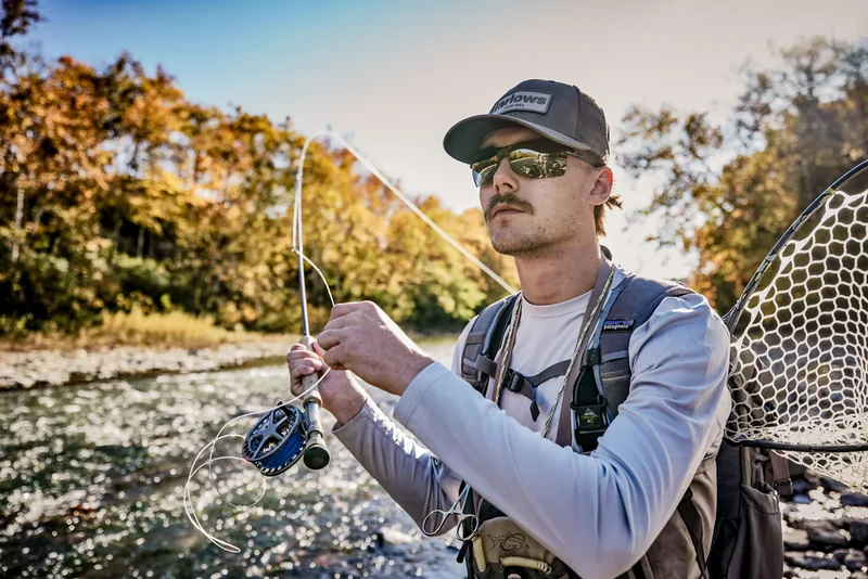 Man fishing with prescription sunglasses