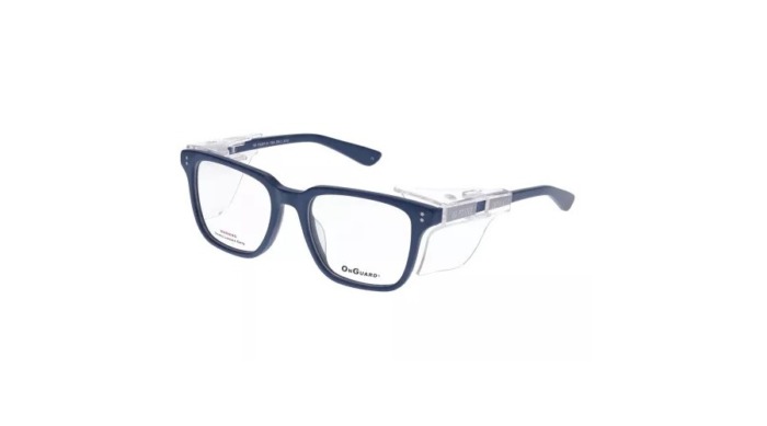 OnGuard OG F217 Prescription Safety Glasses – Navy frame, with EZ Shield side shields