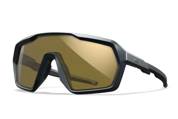 Wiley X Citadel new 2026 toric-lens tactical sunglasses, three-quarter view, with grey CAPTIVATE lens installed
