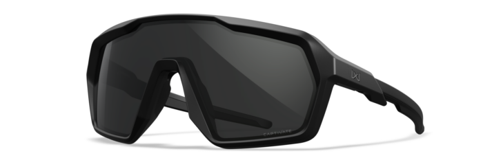 Wiley X Citadel new 2026 toric-lens tactical sunglasses, three-quarter view, with grey CAPTIVATE lens installed