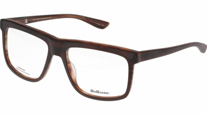 OnGuard OG XC232 Prescription Safety Glasses – Brown frame, without side shields