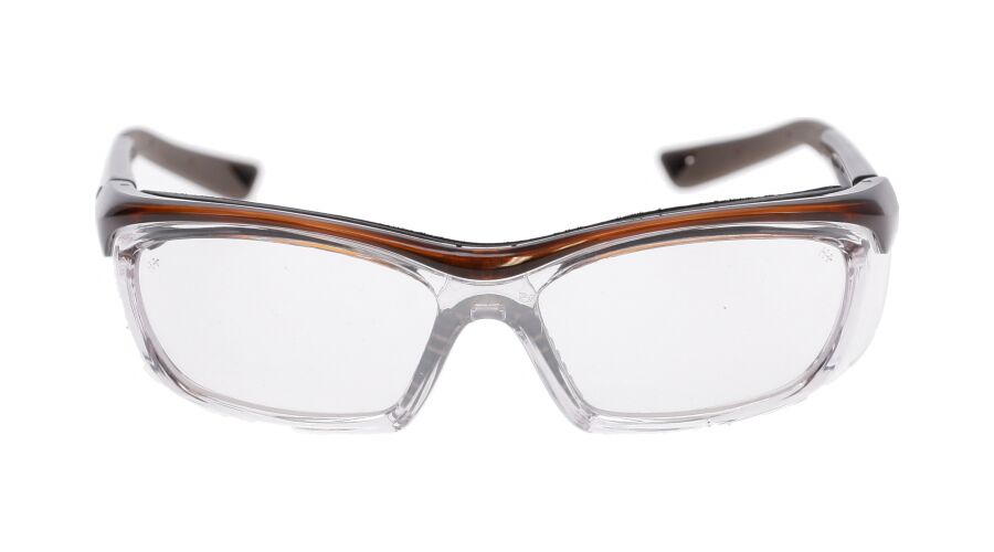 OnGuard OG 220S without Dust Dam Prescription Safety Glasses – Clear/Chestnut Brown frame