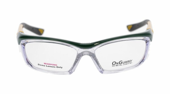 OnGuard OG 220S without Dust Dam Prescription Safety Glasses – Green/Yellow frame
