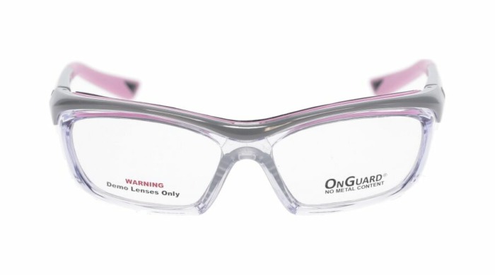 OnGuard OG 220S without Dust Dam Prescription Safety Glasses – Grey/Pink frame
