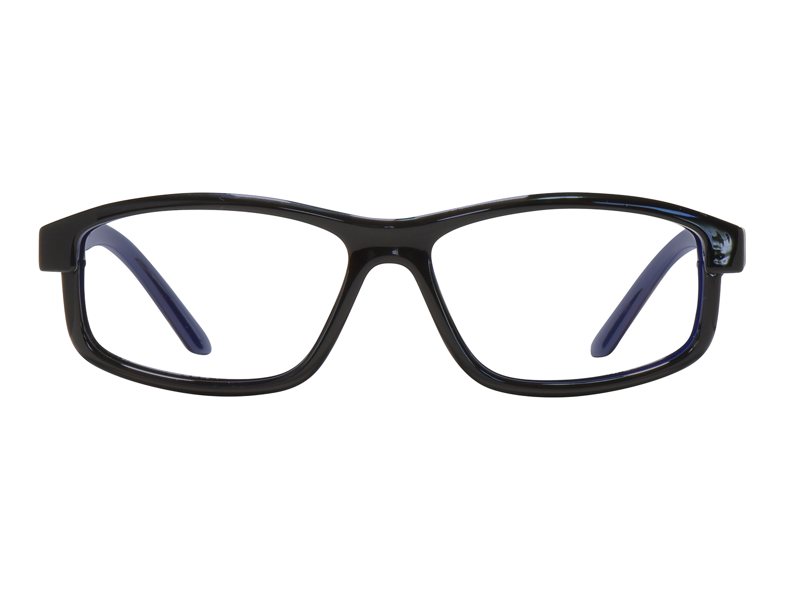 SafeVision ALPHA-SV ANSI rated prescription safety glasses in SV Black Blue, front view