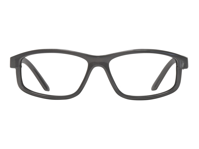SafeVision ALPHA-SV ANSI rated prescription safety glasses in SV Gray, front view