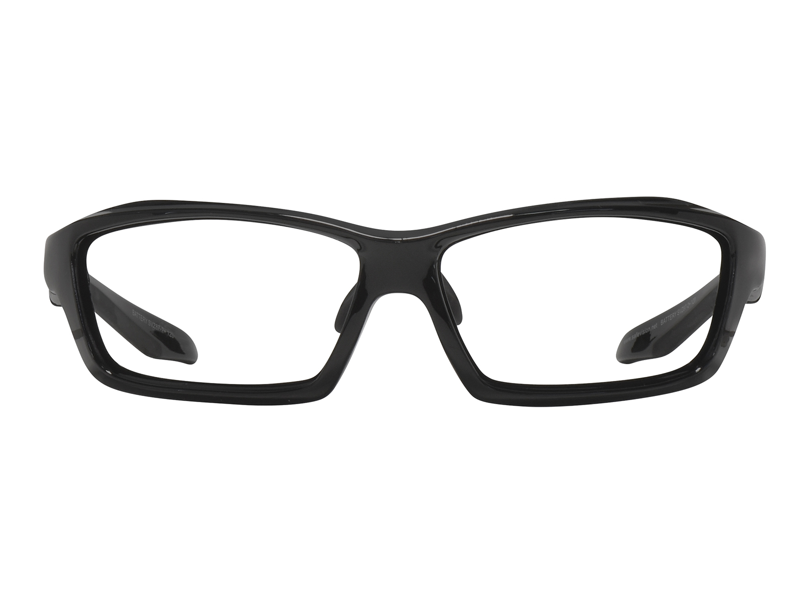 SafeVision BATTERY ANSI rated prescription safety glasses in Gloss Black, front view