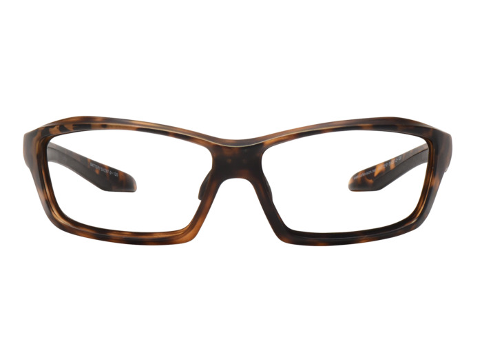 SafeVision BATTERY ANSI rated prescription safety glasses in Matt Tortoise, front view