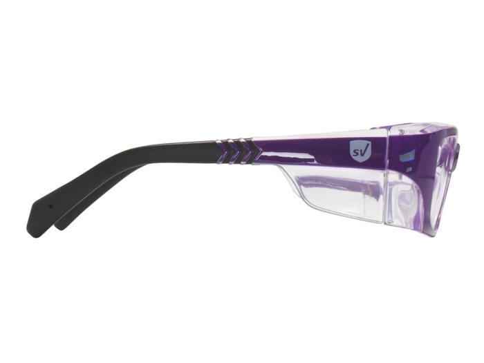 SafeVision CARRIER ANSI rated prescription safety glasses in Purple, right side view