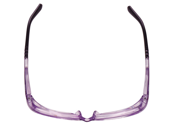 SafeVision CARRIER ANSI rated prescription safety glasses in Purple, top view