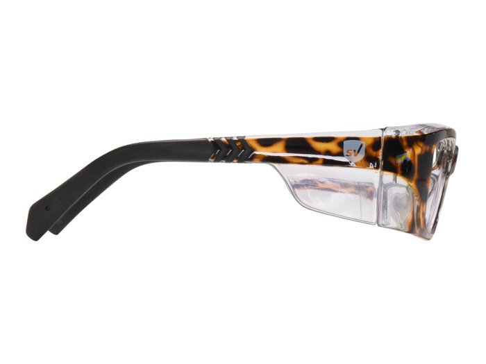 SafeVision CARRIER ANSI rated prescription safety glasses in Tortoise, right side view