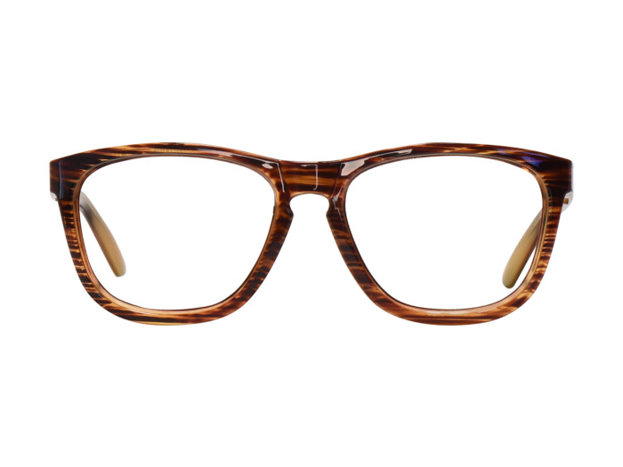 SafeVision FOXTROT ANSI rated prescription safety glasses in Brown, front view