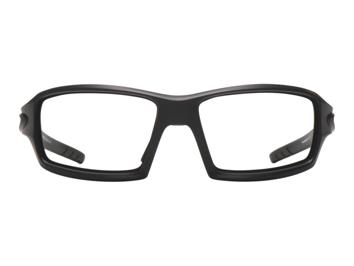 SafeVision RANGER ANSI rated prescription safety glasses in Matte Black, front view