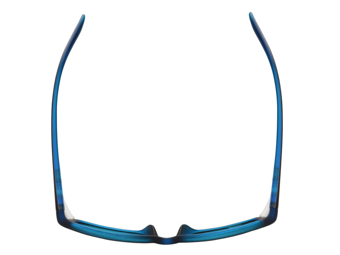 SafeVision SIDEWINDER ANSI rated prescription safety glasses in Black Blue, top view