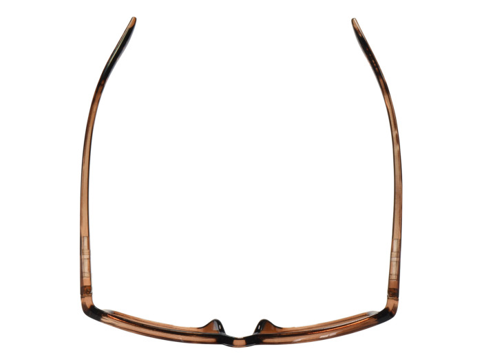 SafeVision SIDEWINDER ANSI rated prescription safety glasses in Brown Stripe, top view