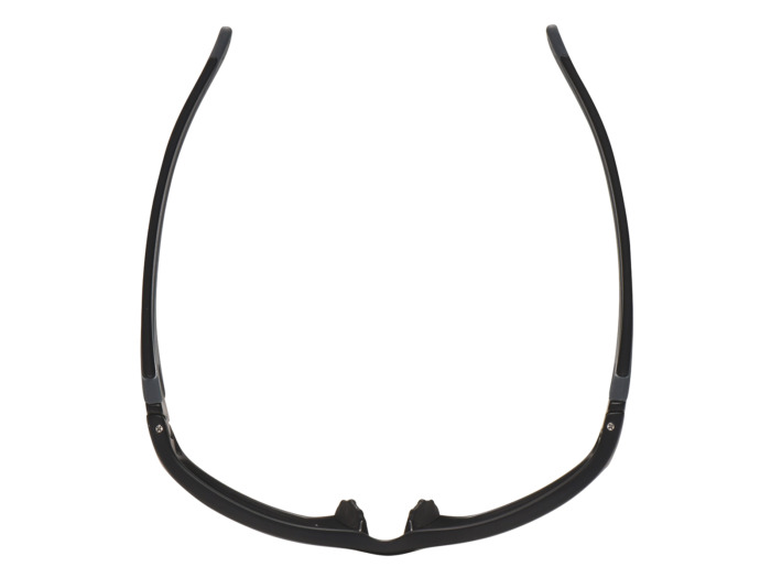 SafeVision STREAK ANSI rated prescription safety glasses in Matte Black, top view