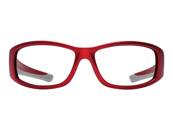 SafeVision STREAK ANSI rated prescription safety glasses in Red, front view