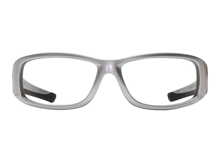 SafeVision STREAK ANSI rated prescription safety glasses in Silver, front view