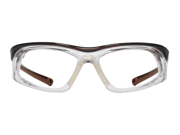 SafeVision SV26 ANSI rated prescription safety glasses in Brown, front view