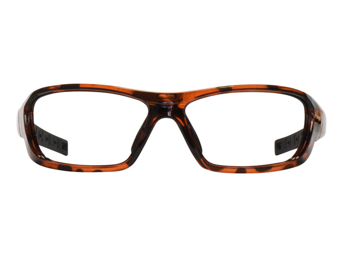SafeVision SVNY ANSI rated prescription safety glasses in Tortoise, front view