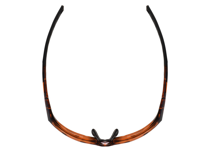 SafeVision SVNY ANSI rated prescription safety glasses in Tortoise, top view
