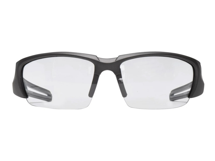 SafeVision SVSR-4 ANSI rated prescription safety glasses in Matte Gray, front view