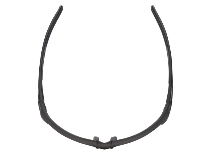SafeVision SVSR-4 ANSI rated prescription safety glasses in Matte Gray, top view