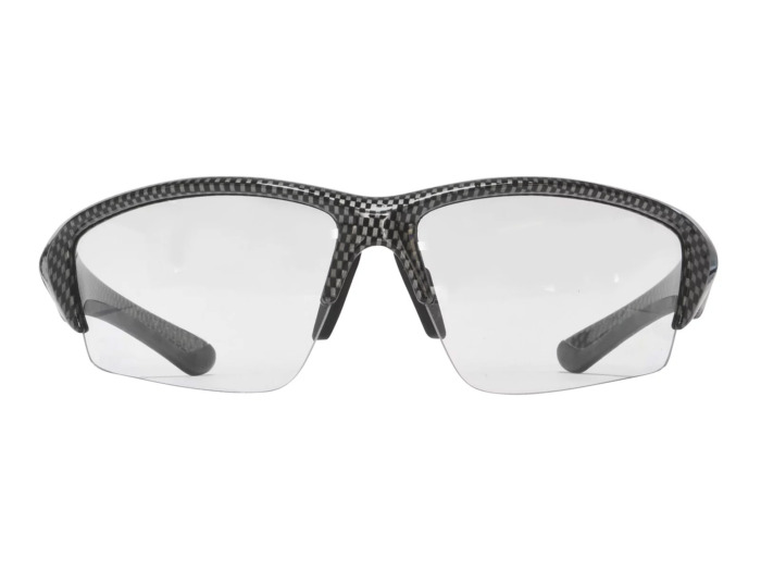 SafeVision SVSR-5 ANSI rated prescription safety glasses in Shiny Carbon, front view