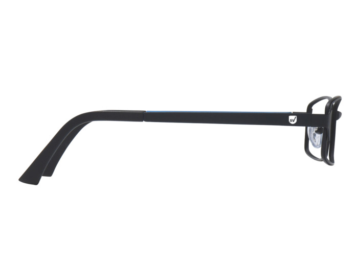 SafeVision SVSS 1 ANSI rated prescription safety glasses in Black Blue, right side view