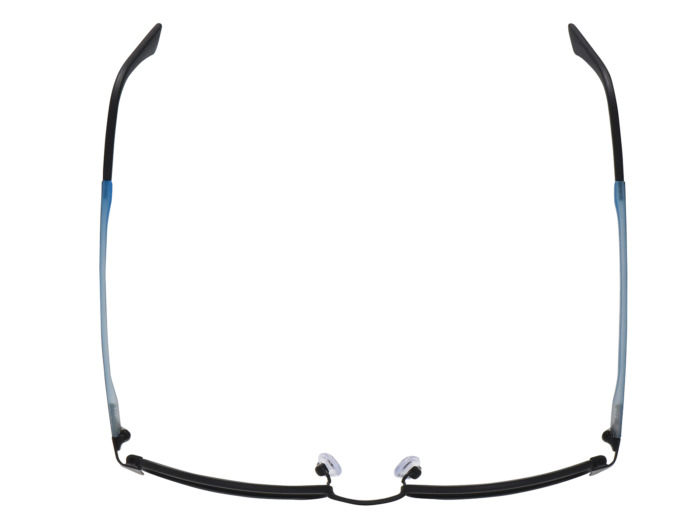 SafeVision SVSS 1 ANSI rated prescription safety glasses in Black Blue, top view