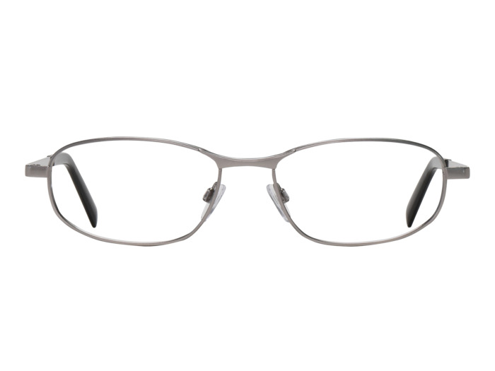 SafeVision SVSS 11 ANSI rated prescription safety glasses in Satin Silver, front view