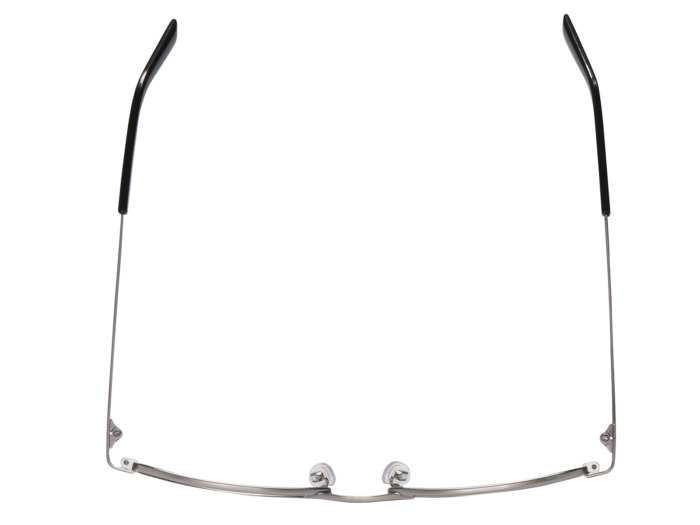 SafeVision SVSS 11 ANSI rated prescription safety glasses in Satin Silver, top view