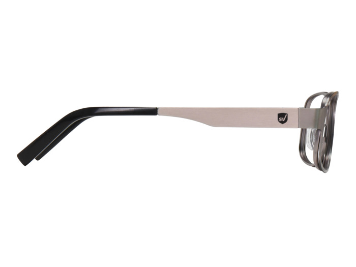 SafeVision SVSS 12 ANSI rated prescription safety glasses in Antique Silver, right side view