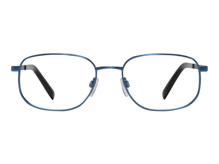 SafeVision SVSS 14 ANSI rated prescription safety glasses in Matte Blue, front view