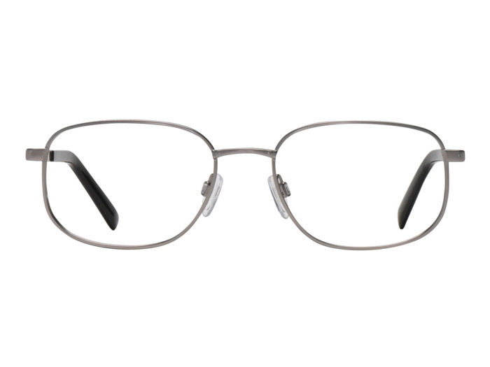 SafeVision SVSS 14 ANSI rated prescription safety glasses in Matte Silver, front view