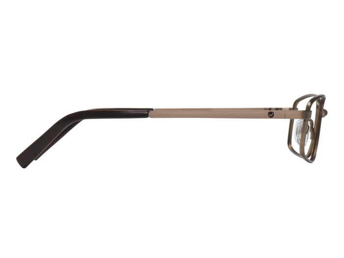 SafeVision SVTI 11 ANSI rated prescription safety glasses in Antique Gold, right side view