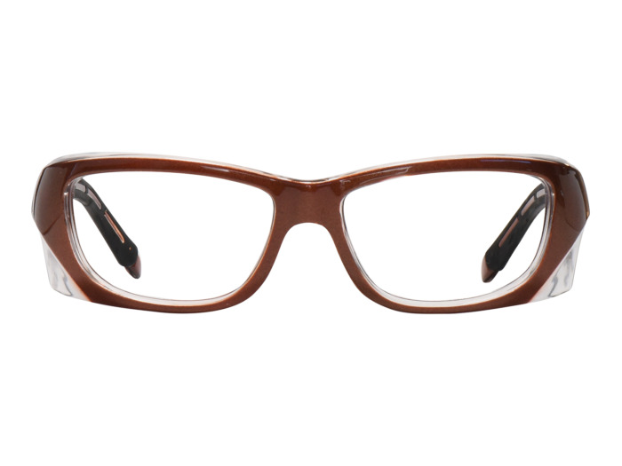 SafeVision UVERSE ANSI rated prescription safety glasses in Copper Clear, front view
