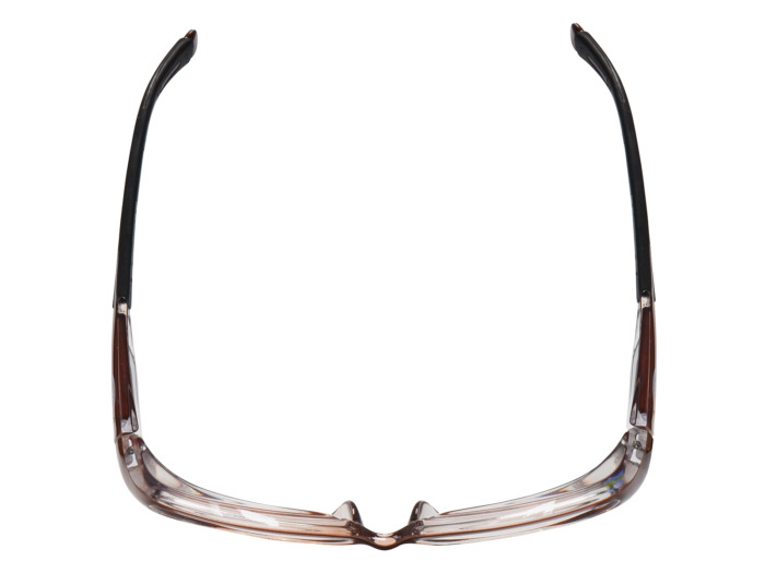 SafeVision UVERSE ANSI rated prescription safety glasses in Copper Clear, top view