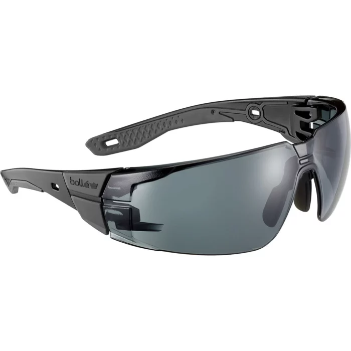 Bolle Rush+ 2.0 Safety Glasses – Black/Grey frame, Smoke lens