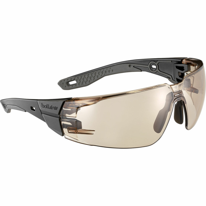 Bolle Rush+ 2.0 Safety Glasses – Black/Grey frame, Copper lens